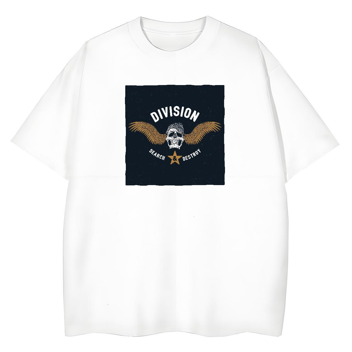 Cool T Shirt For Man 230g Pure Cotton monster Hip Hop Street DIY Round Neck Short Sleeve Couples T Shirts Fashion Casual Tops