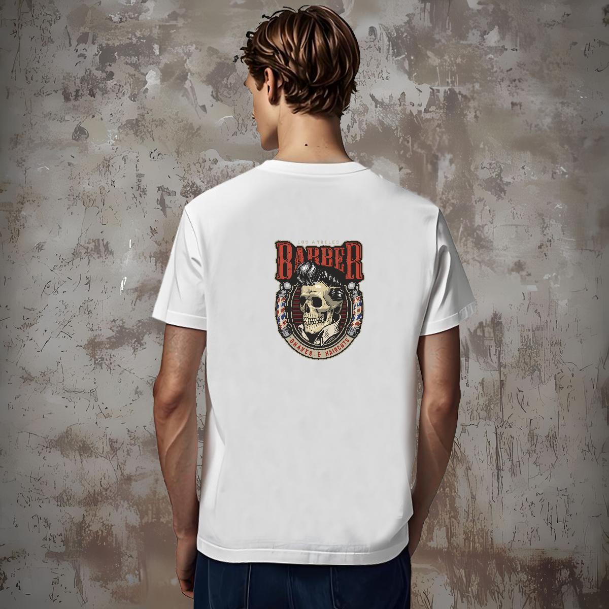 Popular T shirt 100% Cotton 230g skull High Street Hip Hop Custom Anime Round Neck Short Sleeve Tshirts Classic Casual Top Tees
