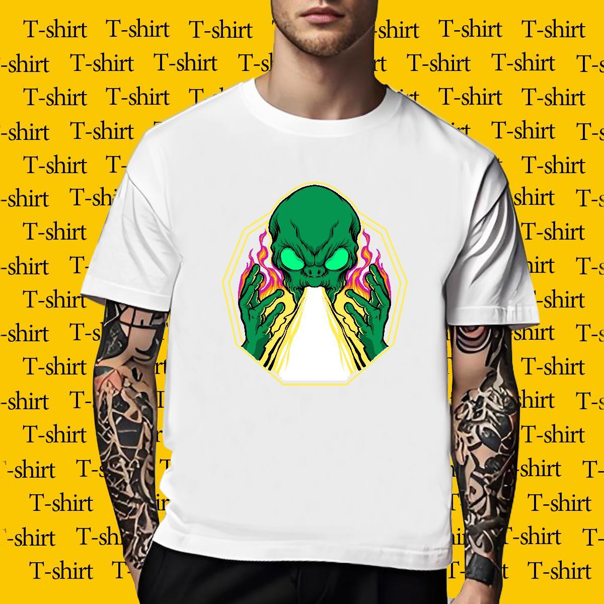 Cool Design T Shirts Men 230g Cotton ET High Street Hip Hop Custom Print Plus Size Crew Neck Breathable Mens Tshirts Casual New Tops Tees