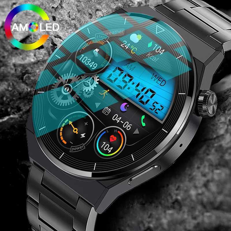 For Huawei XM NFC Smart Watch Men GT3 Pro AMOLED 390*390 HD Screen Heart Rate Bluetooth Call IP68 Waterproof SmartWatch M240824