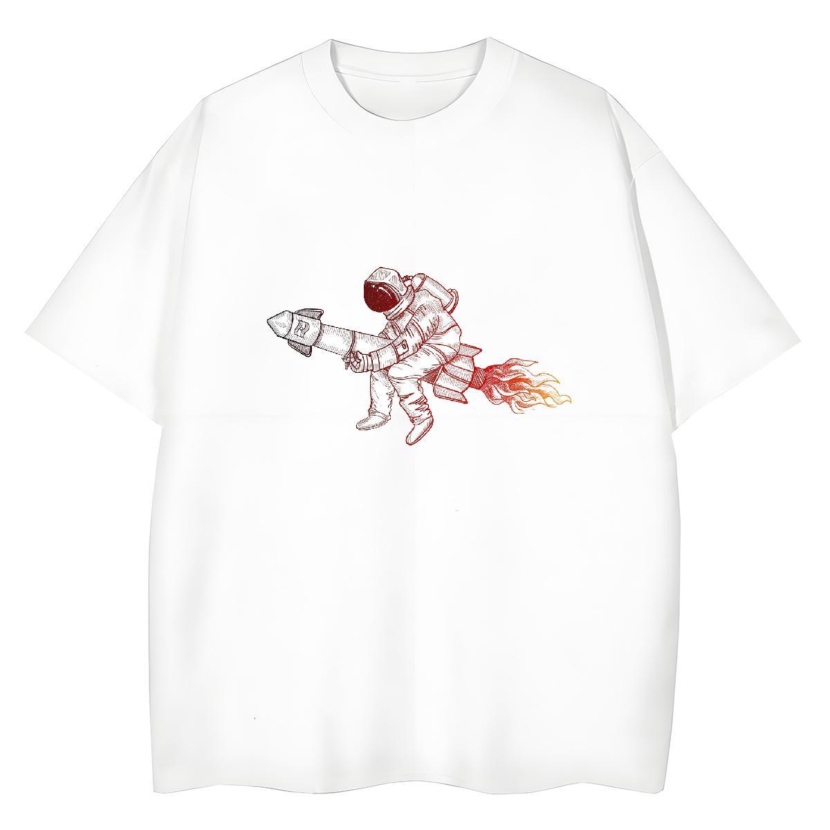 Female Couples T Shirts 230g Pure Cotton universe Outdoor T shirt Breathable Soft Anime Clothes