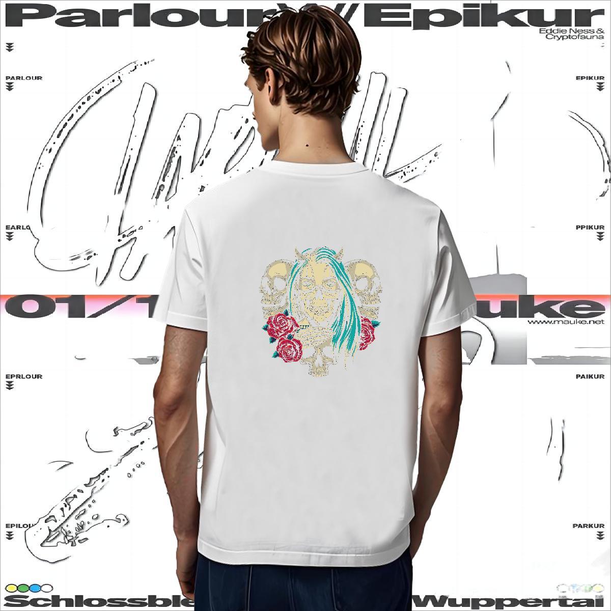 High Quality T Shirts Men 230g Cotton skull Casual Beach Cartoon Print O Neck Short Sleeves Tshirts Fashion New Tees