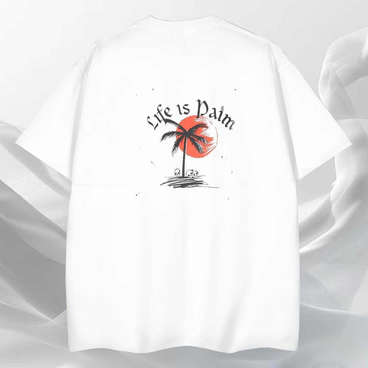Popular Men T Shirts 230g Pure Cotton skull Casual Plus Size Cartoon Breathable Short Sleeve Men Tshirts Custom Tops Tees