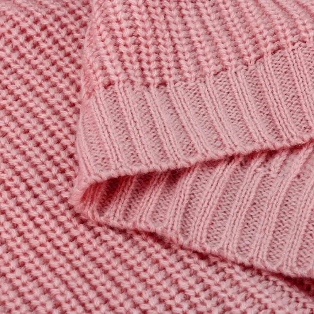 Autumn Winter Sweaters Femme Oversized Fashion Knitwear Mujer Solid Color Loose Bat Sleeves Large Size Sweater Tops 240824