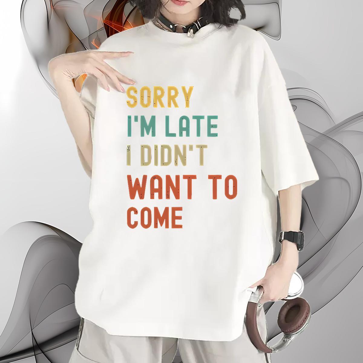 Lady Couples T Shirts 230g Cotton letter Daily Outfit T-Shirts Crew Neck Anime Oversized Tee Shirt