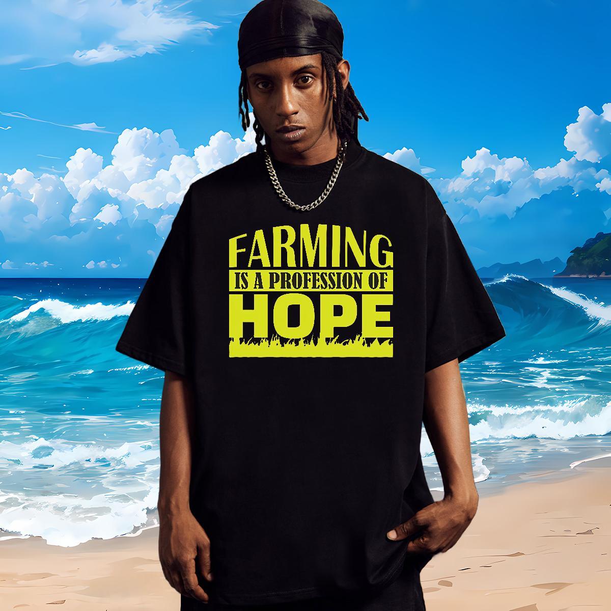 Soft T shirt 230g Pure Cotton letter Home Outdoor Anime Print Short Sleeve Soft Men Tops Tees 2024 New Clothings