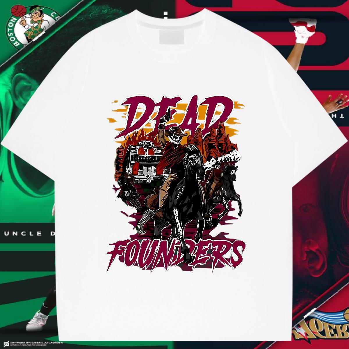 Loose Fit Men T Shirts 230g Cotton skull Casual Floral Print Breathable Men Tees 2024 Summer Polos