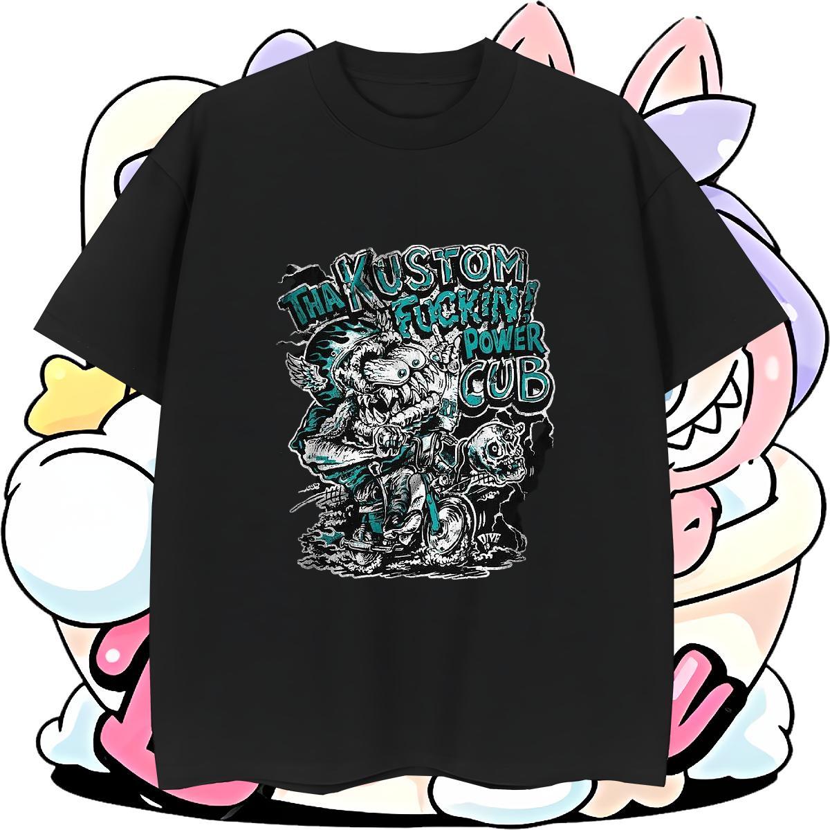 Loose Fit T-Shirts 230g 100% Cotton skull Beach Black White Round Neck Short Sleeve Couples T Shirts Fashion Casual Tshirts