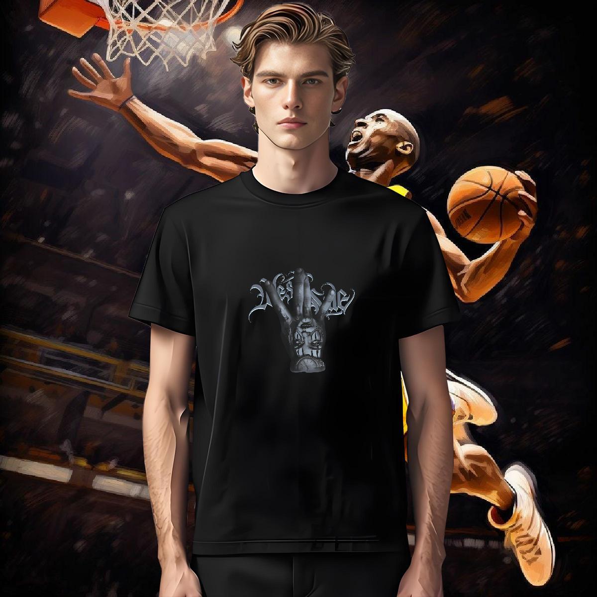 Unisex T shirt 230g Pure Cotton skull High Street Hip Hop Custom Big Size O-Neck Short Sleeve Men Tees 2024 DIY Top Tees