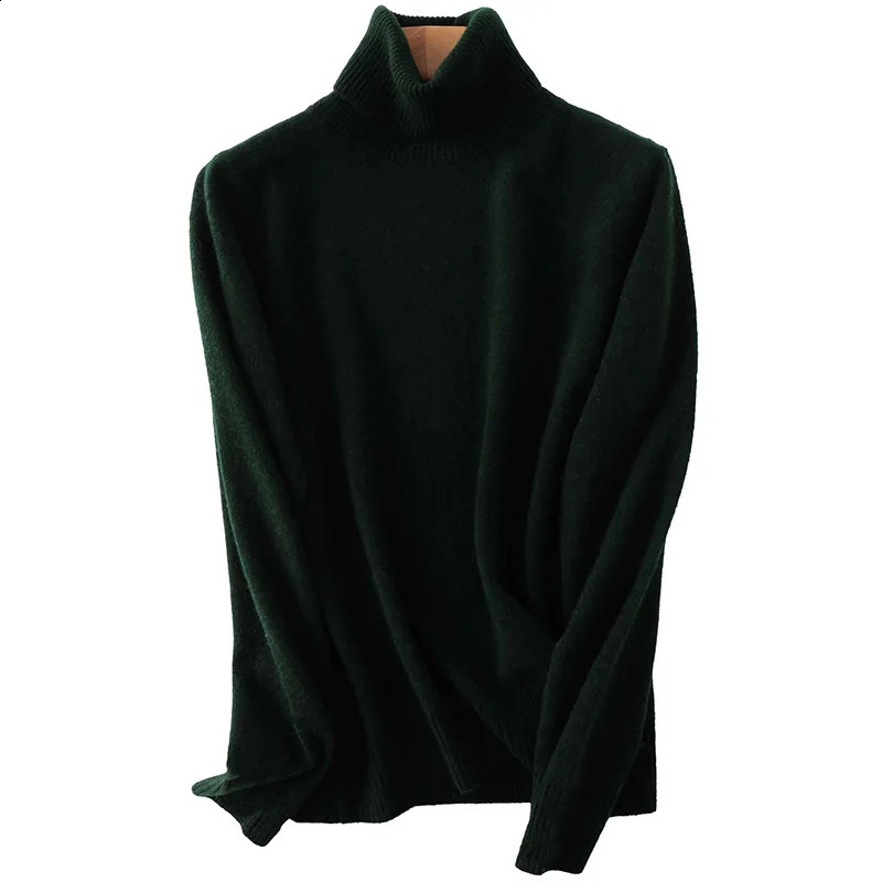 Knitwears Sweater Women Turtleneck Sweater 100% Pure Merino Wool Autumn Winter Warm Soft Knitted Pullover Female Jumper Tops y2k 240824