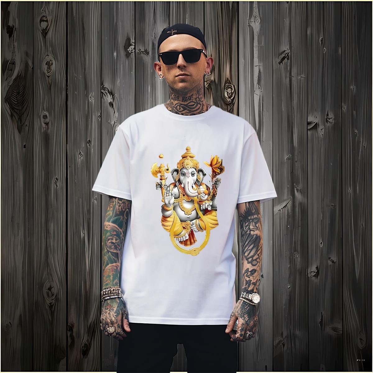 Popular T-Shirts for Men 230g Cotton religion Hip Hop Custom Printing Short Sleeve O-Neck Men Tshirts Classic Casual Tee Shirt