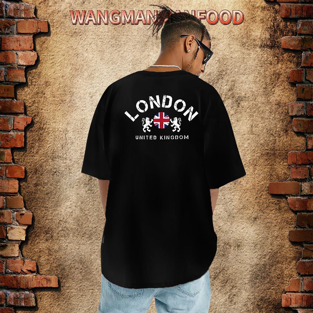 Popular T Shirts Men 230g Cotton letter Street Custom Printed Breathable Crew Neck Mens Tshirts DIY Customized Polos