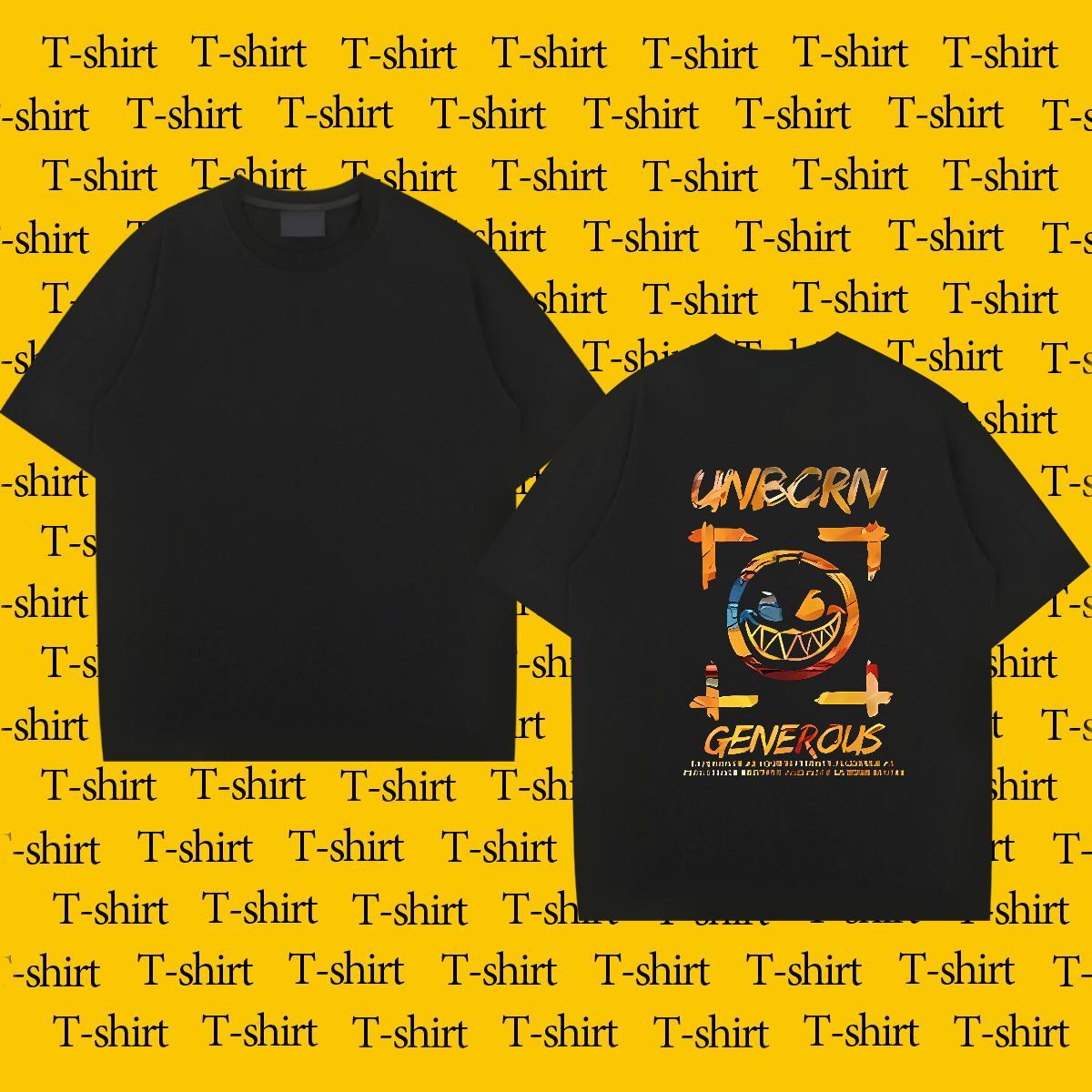 Classic T Shirt For Man 230g 100% Cotton letter Street wear Hip Hop DIY Logo Oversized Breathable Short Sleeve Men Clothes T-Shirt Factory Direct Polo
