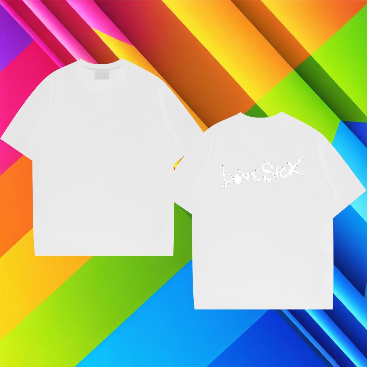 Loose T Shirt For Man 230g Pure Cotton letter Spring Summer DIY Printed Breathable Crew Neck Men Tshirts Casual New Tee Shirt