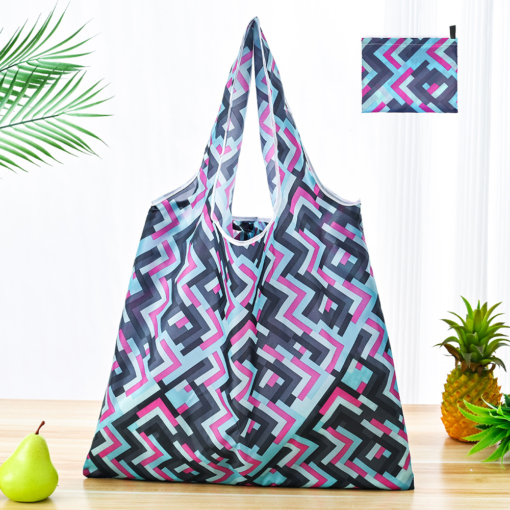 Large capacity folding shopping bag supermarket portable tote bag