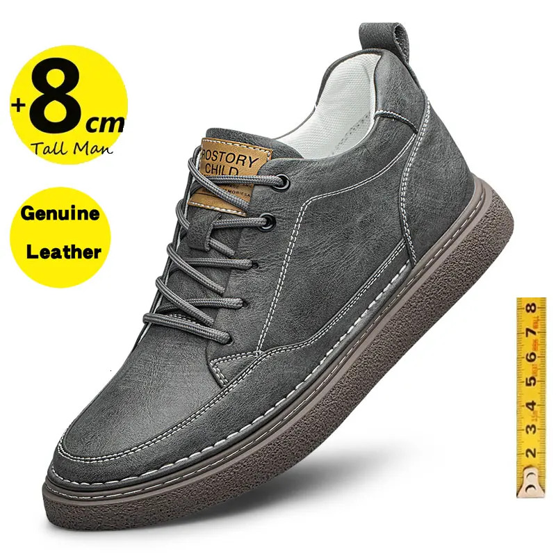 Men Sneakers Elevator Hidden Heels Hollow Board shoes Breathable Heightening 6CM 8CM Increase Casual Sports Height Shoes
