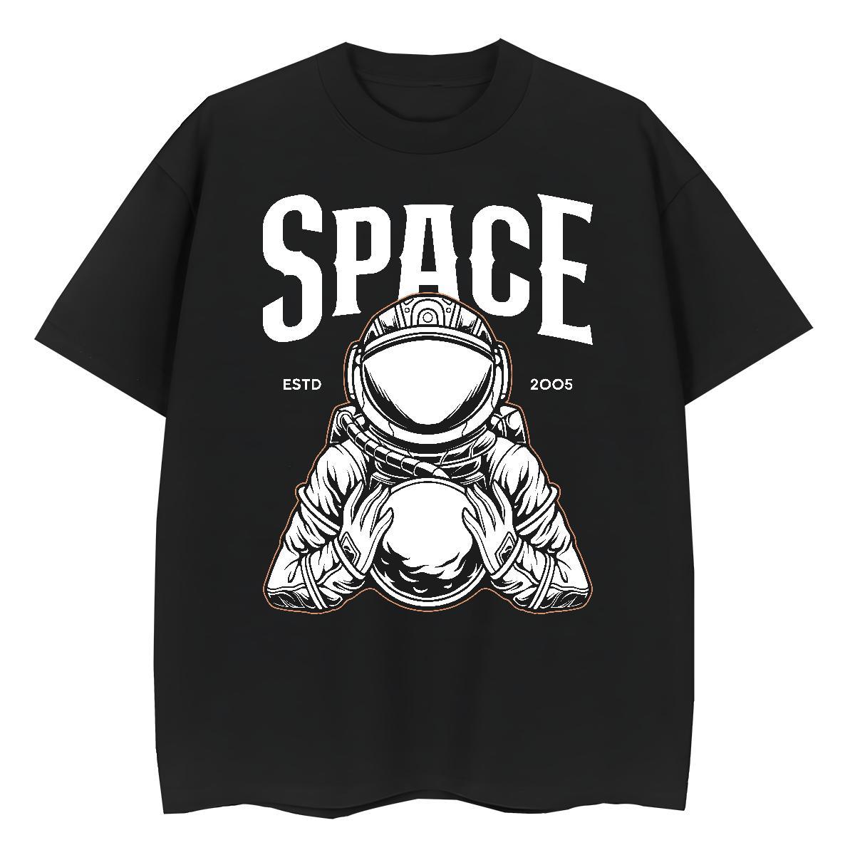 Lady Tshirt for Man Woman 230g Cotton cosmonaut Spring Summer Woman T Shirts Breathable Soft Custom Printing Clothings