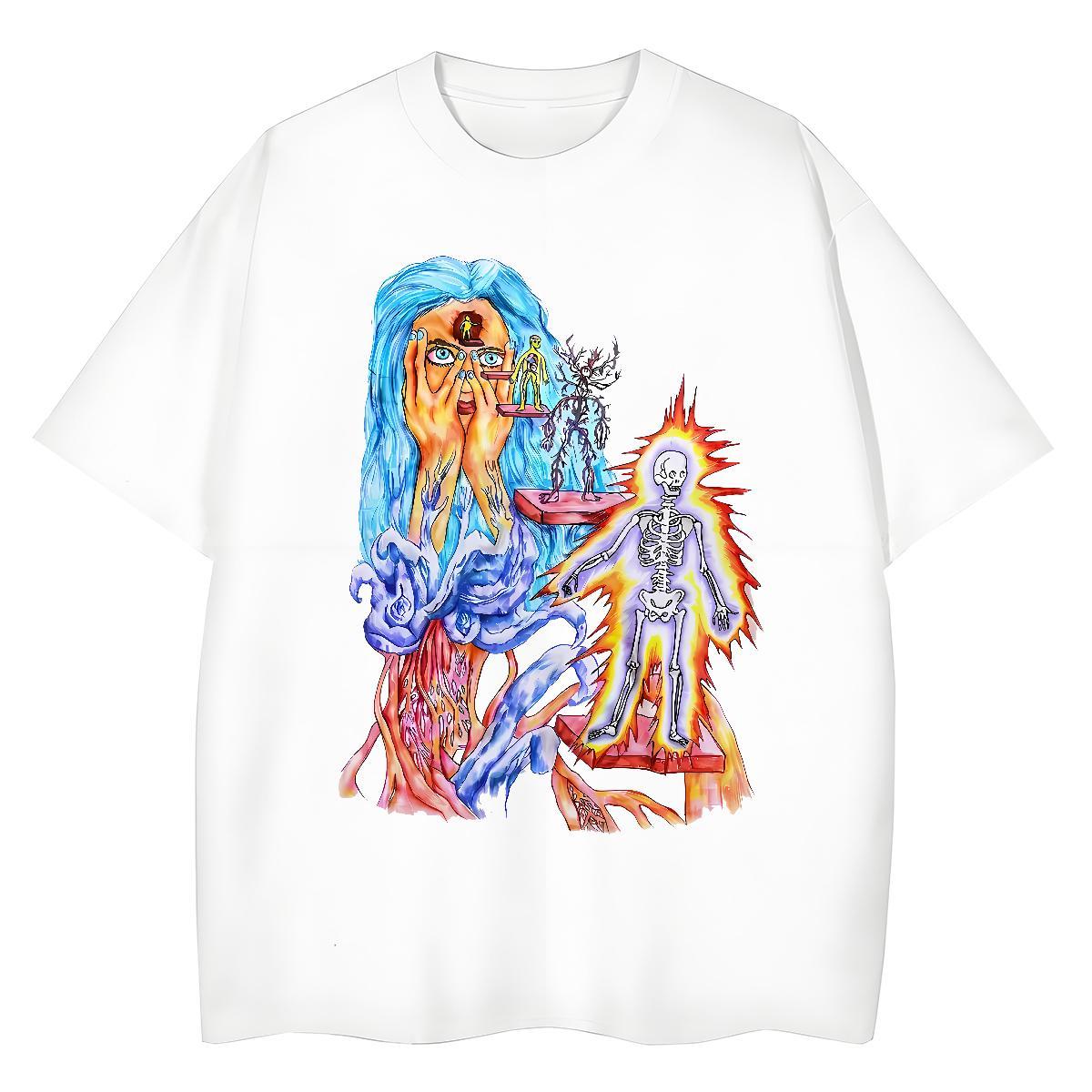 Unisex Women Tees 230g 100% Cotton women Sport T-Shirts Breathable Soft Black Oversized Clothes
