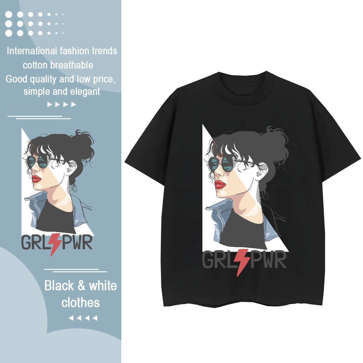 Free Shipping Men T Shirts 230g Cotton portrait Street wear Hip Hop DIY Anime Crew Neck Couples T Shirts Designer Fashion Clothings