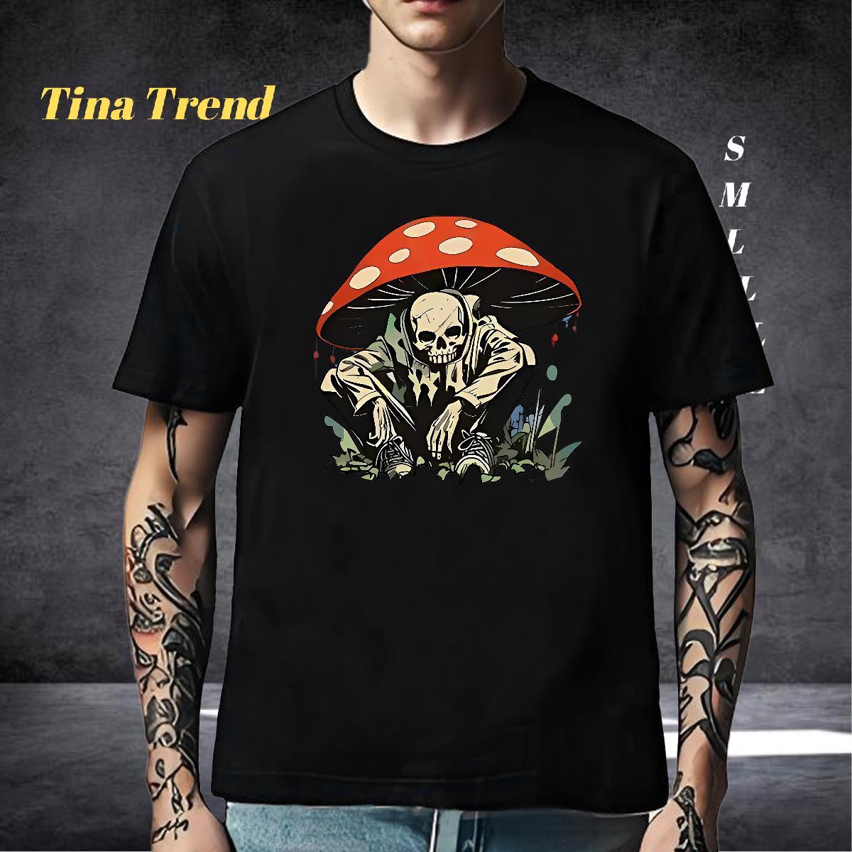 High Quality Man T Shirts 100% Cotton 230g skull Daily Outfit Asian Size Pure Cotton Tshirt for Man Woman 2024 New Wear