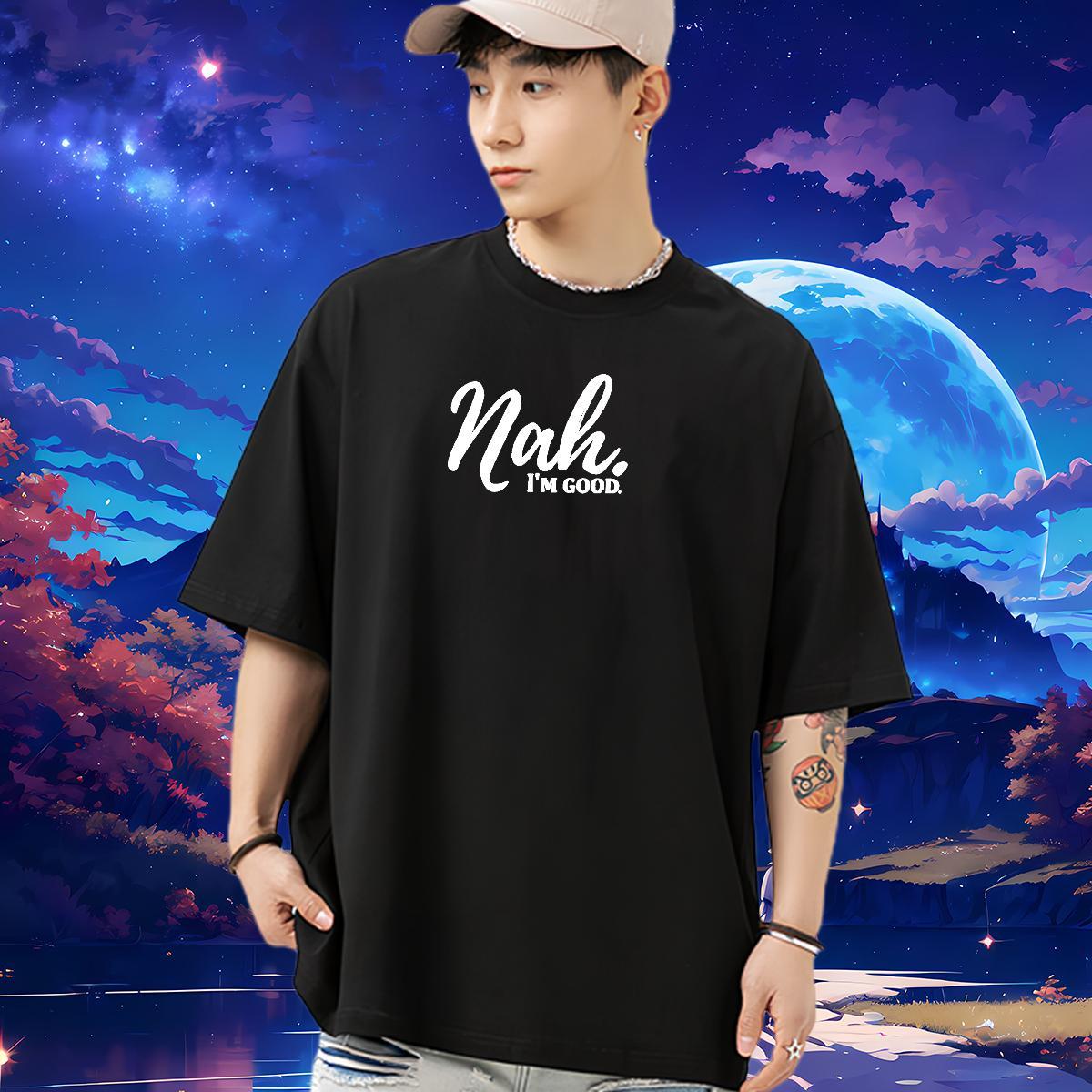 Brand T-Shirts for Men 100% Cotton 230g letter Casual Customized Short Sleeve Soft Men Tees Free Shipping Clothes