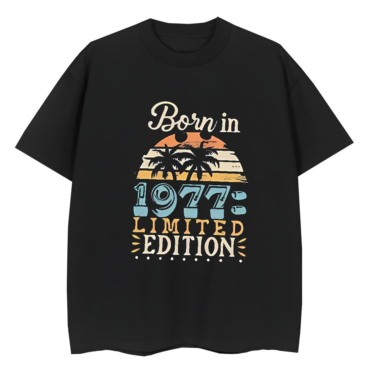 5A Couples T Shirts 230g 100% Cotton letter Street T-Shirts for Women Breathable Short Sleeve DIY Anime Printed Tops Shirt