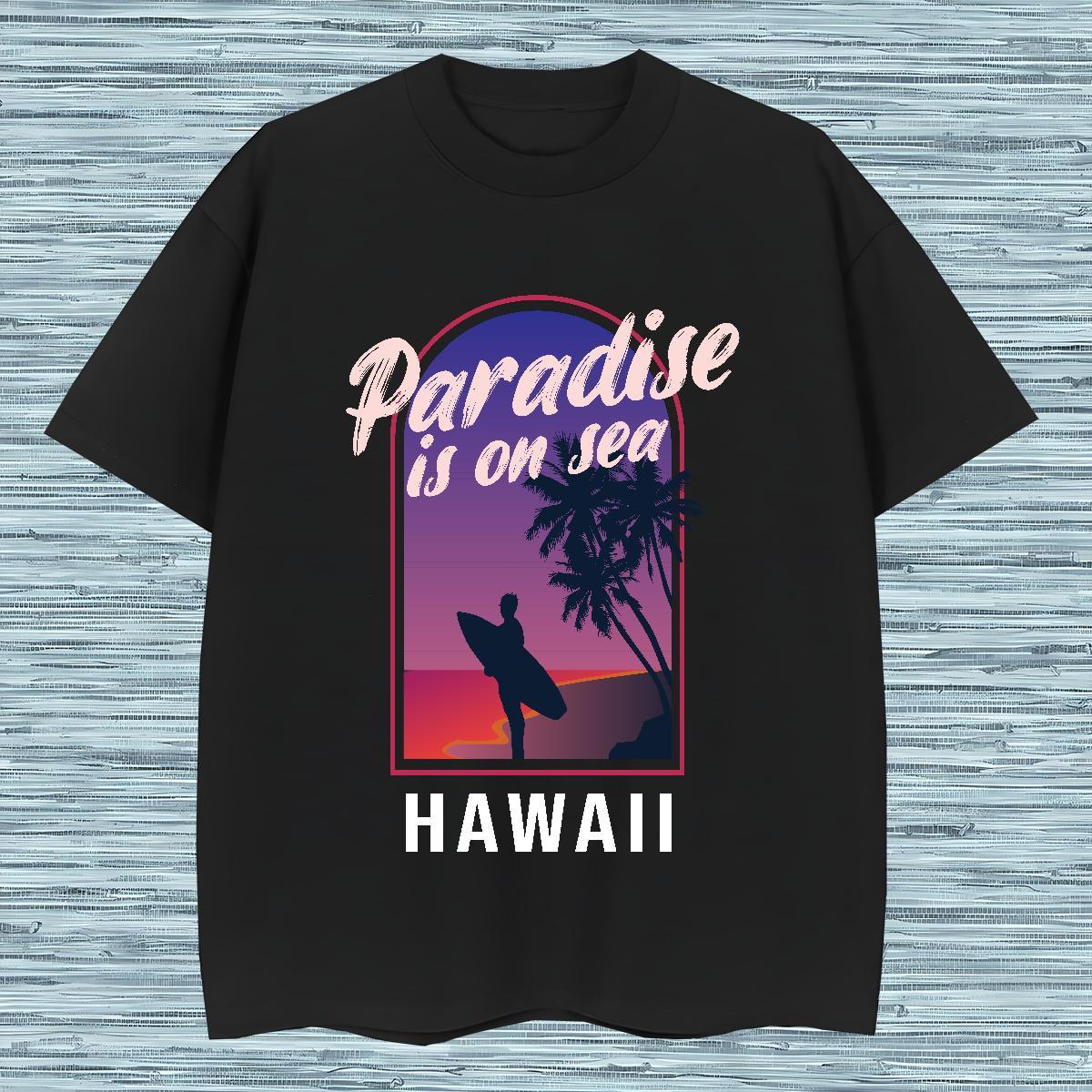 Free Shipping T Shirt For Man 230g Cotton wave Daily Outfit Custom Print Oversized O Neck Short Sleeves Couples T Shirts Classic Casual Clothes