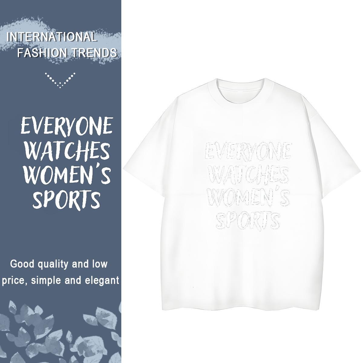 High quality Women Tees 230g 100% Cotton letter Casual Daily Wear T shirt Breathable Crew Neck Customized Print Top Tees