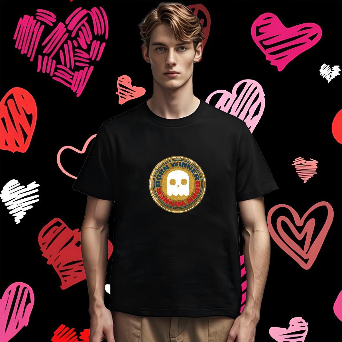 Popular T Shirts Men 230g Pure Cotton skull Daily Wear Custom Anime Breathable Short Sleeve Couples T Shirts 2024 Summer Tshirts