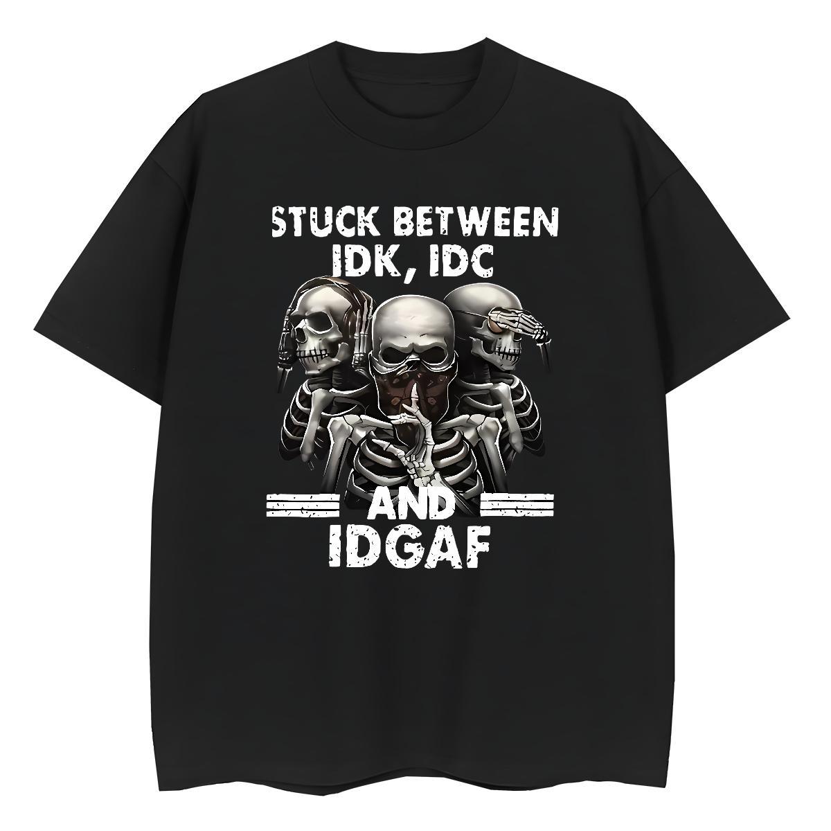 Wholesale Men T Shirts 230g 100% Cotton skull High Street Hip Hop Custom Cartoon Breathable Crew Neck Men Tops Tees Fashion Designer Clothings
