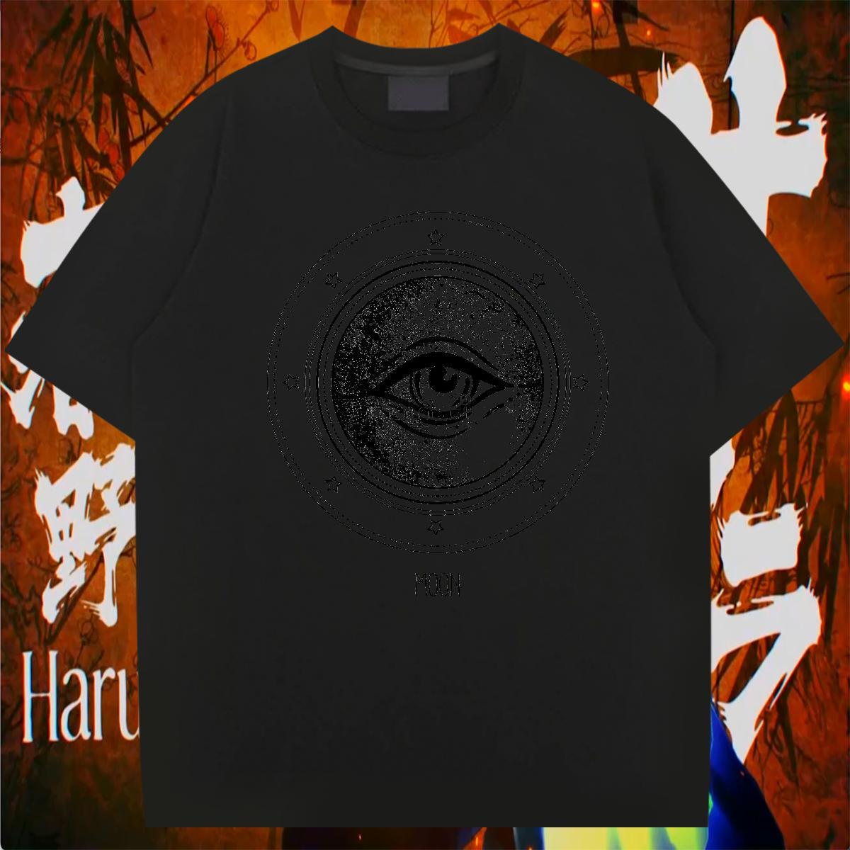Free Shipping Mens T Shirts 230g Pure Cotton eye of the devil Sport DIY Logo Oversized Breathable Short Sleeve Men Tshirts Fashion Casual Tops Tees