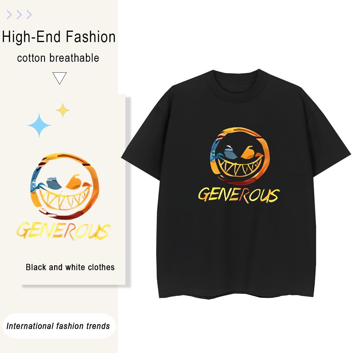 Lady Tshirt for Man Woman 230g Pure Cotton letter Street Casual T-Shirts for Women Breathable Crew Neck Anime Print Top Tees