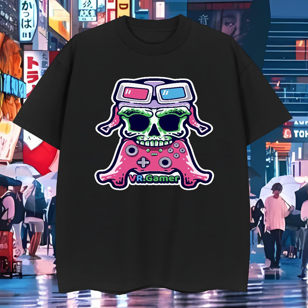 Cool Design T-Shirts 100% Cotton 230g skull Daily Outfit DIY Printed Breathable Short Sleeve Couples T Shirts New Arrival Clothes
