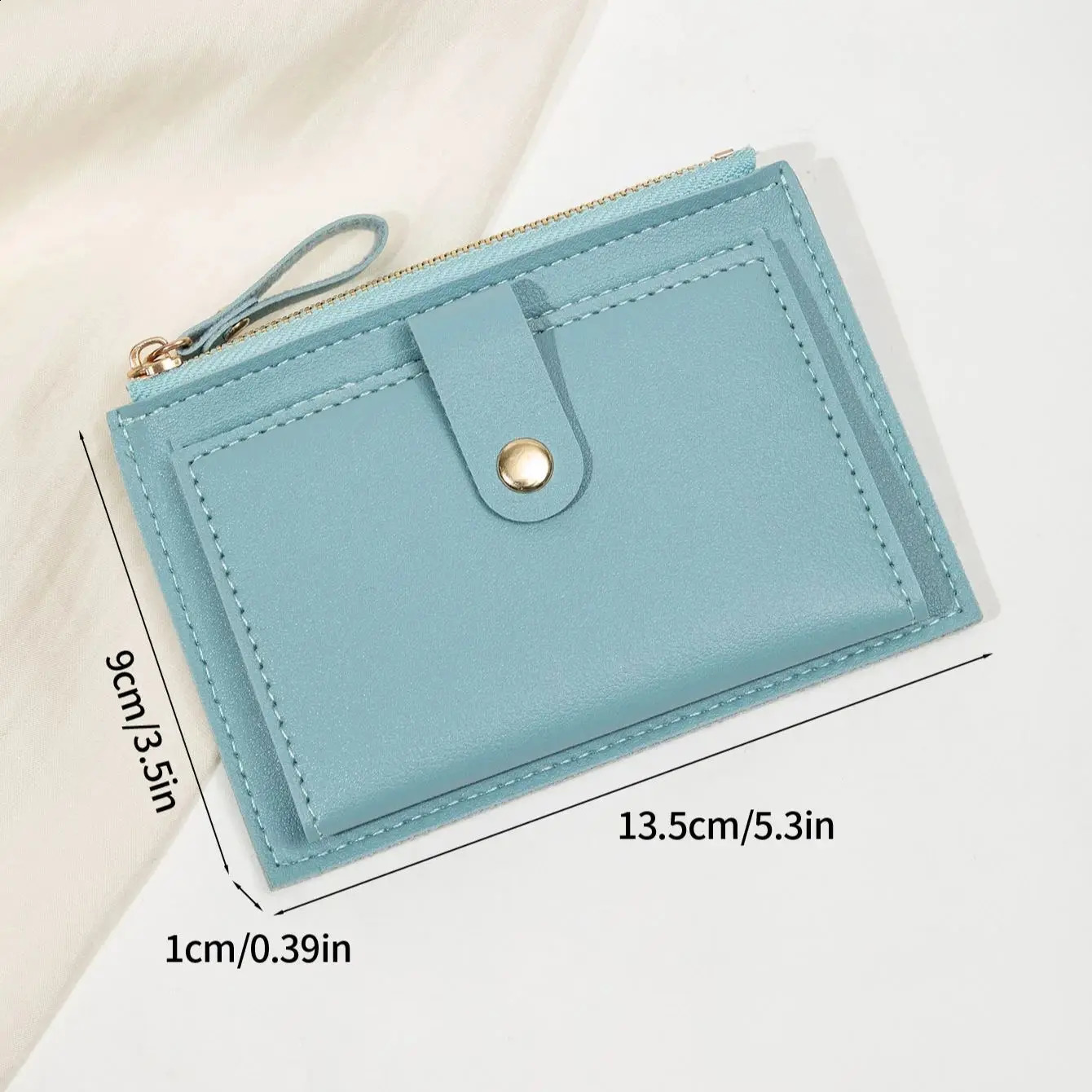 Minimalist and fashionable womens short card bag ultra-thin mini PU leather zero wallet womens credit card holder wallet 240824