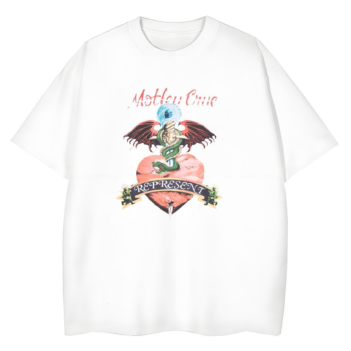 Unisex Men T Shirts 230g Cotton skull Beach Anime Print Breathable Short Sleeve Men Tops Tees Designer Tees Shirts