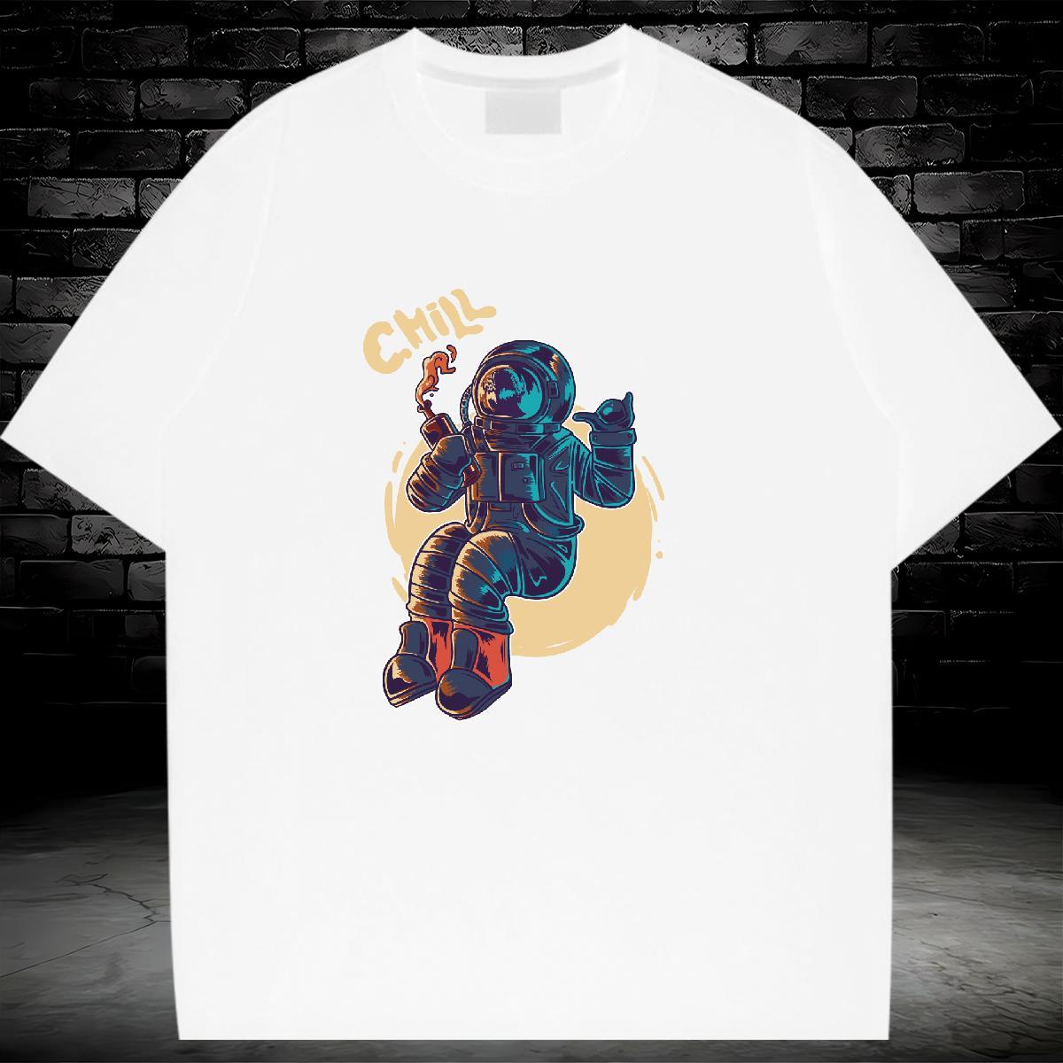 Unisex Womens Tshirts 230g 100% Cotton universe Sports Street Wear T-Shirts for Women Short Sleeve O-Neck Custom Printing Tops