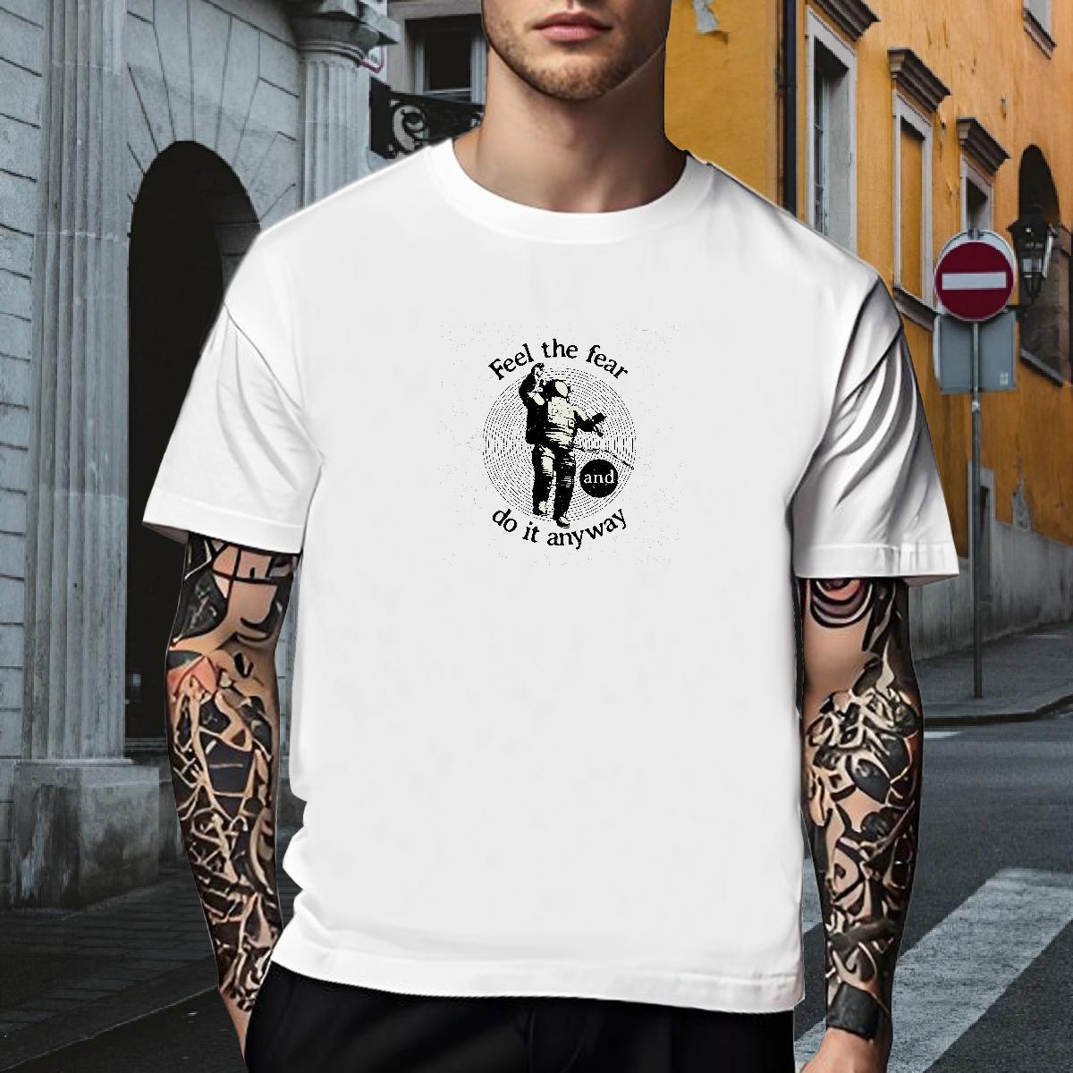 Wholesale T Shirt For Man 230g 100% Cotton spaceman Street wear Hip Hop White Plus Size Crew Neck Men Tshirts DIY Customized Tees Shirts