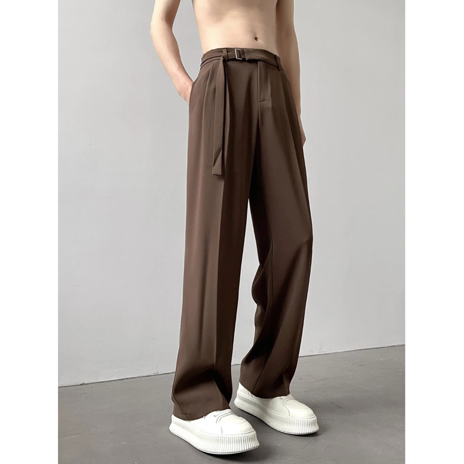 Casual Suit Pants for Men in Spring and Autumn New Style Light Luxury High-end Hanging Style Loose Straight Leg Wide Leg Long Pants