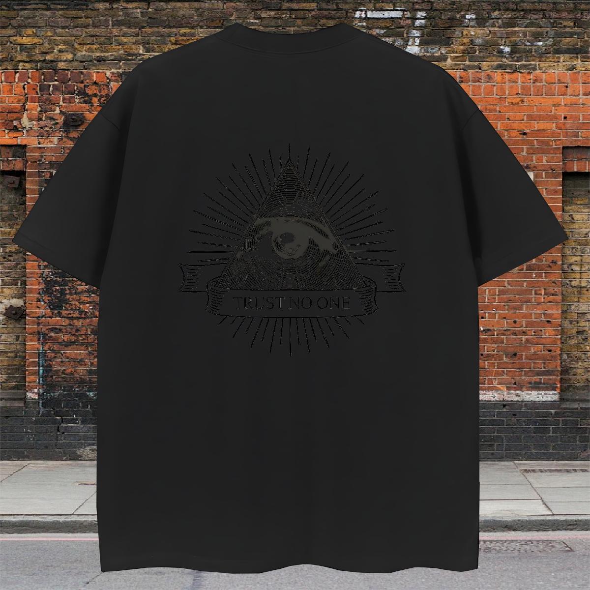TOP Quality T Shirt For Man 230g Cotton eye of the devil Home Outdoor Cartoon Printing L-4XL Pure Cotton Couples T Shirts Classic Tees Shirts