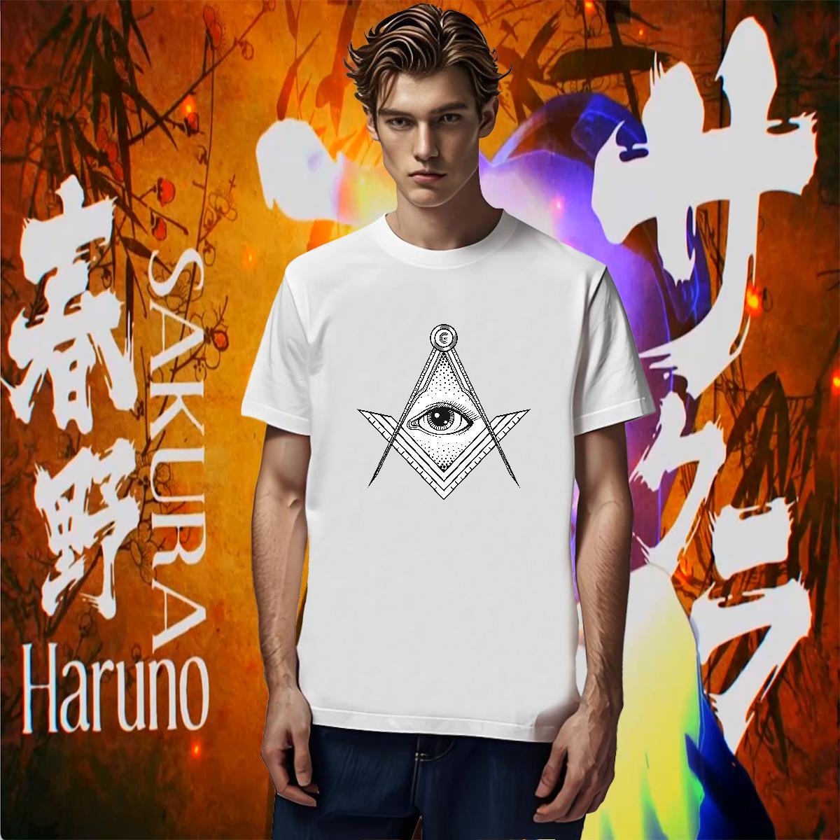 Wholesale T Shirts Men 230g Cotton eye of the devil Daily Outfit DIY Logo Oversized Breathable Crew Neck Mens Tshirts Brand Wear