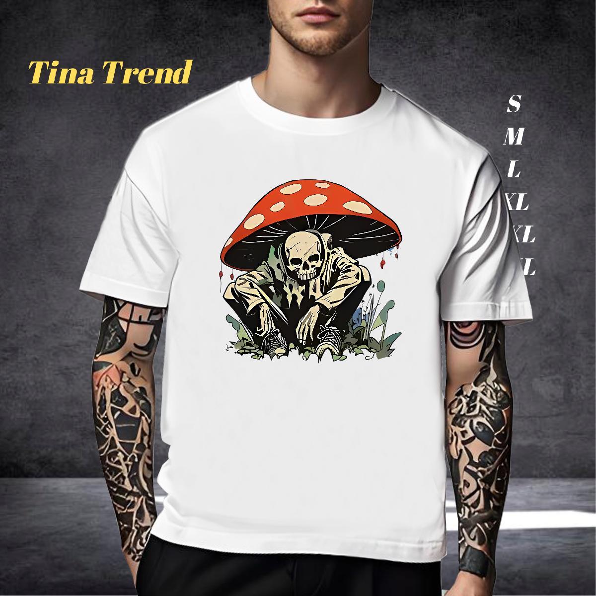 High Quality Man T Shirts 100% Cotton 230g skull Daily Outfit Asian Size Pure Cotton Tshirt for Man Woman 2024 New Wear