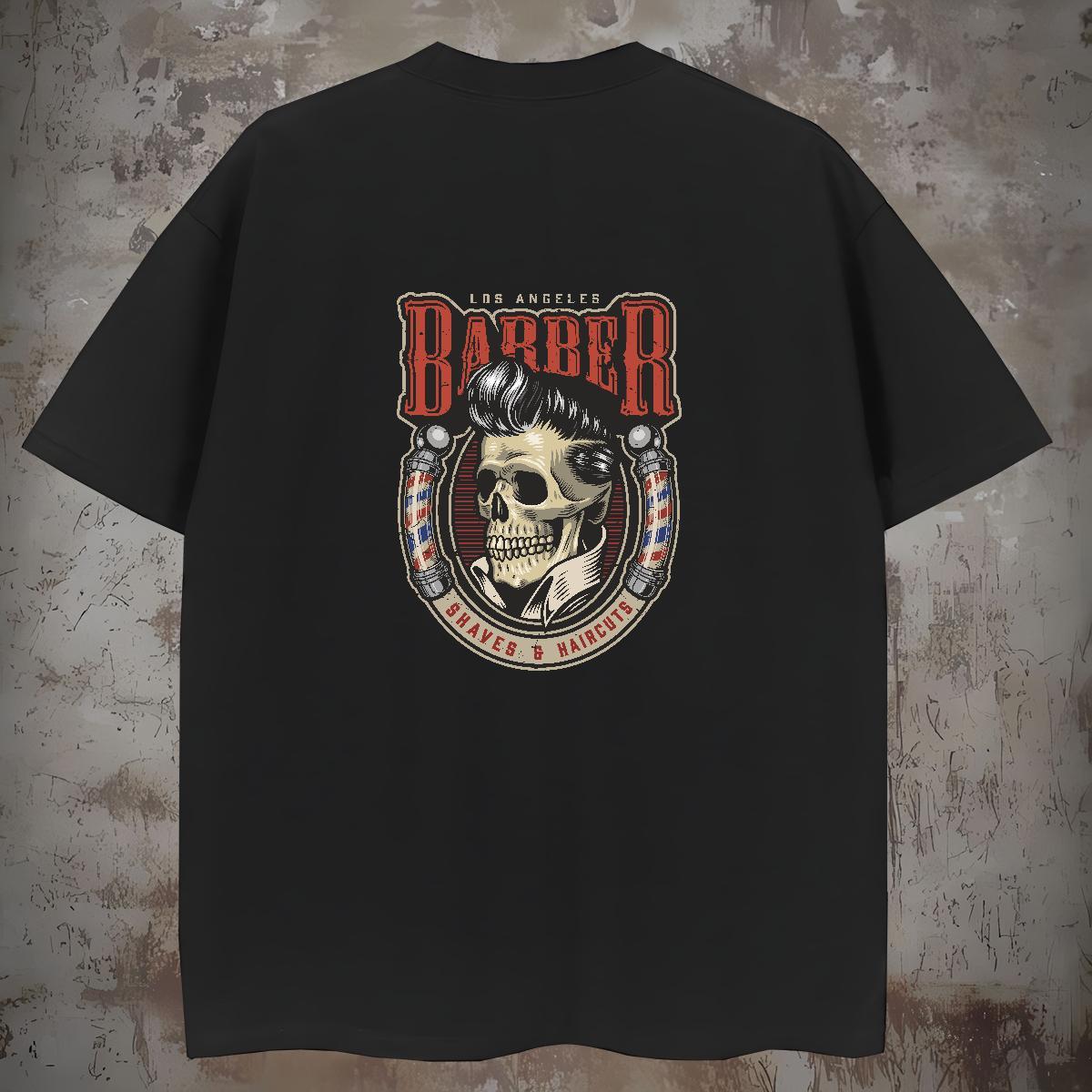 Popular T shirt 100% Cotton 230g skull High Street Hip Hop Custom Anime Round Neck Short Sleeve Tshirts Classic Casual Top Tees