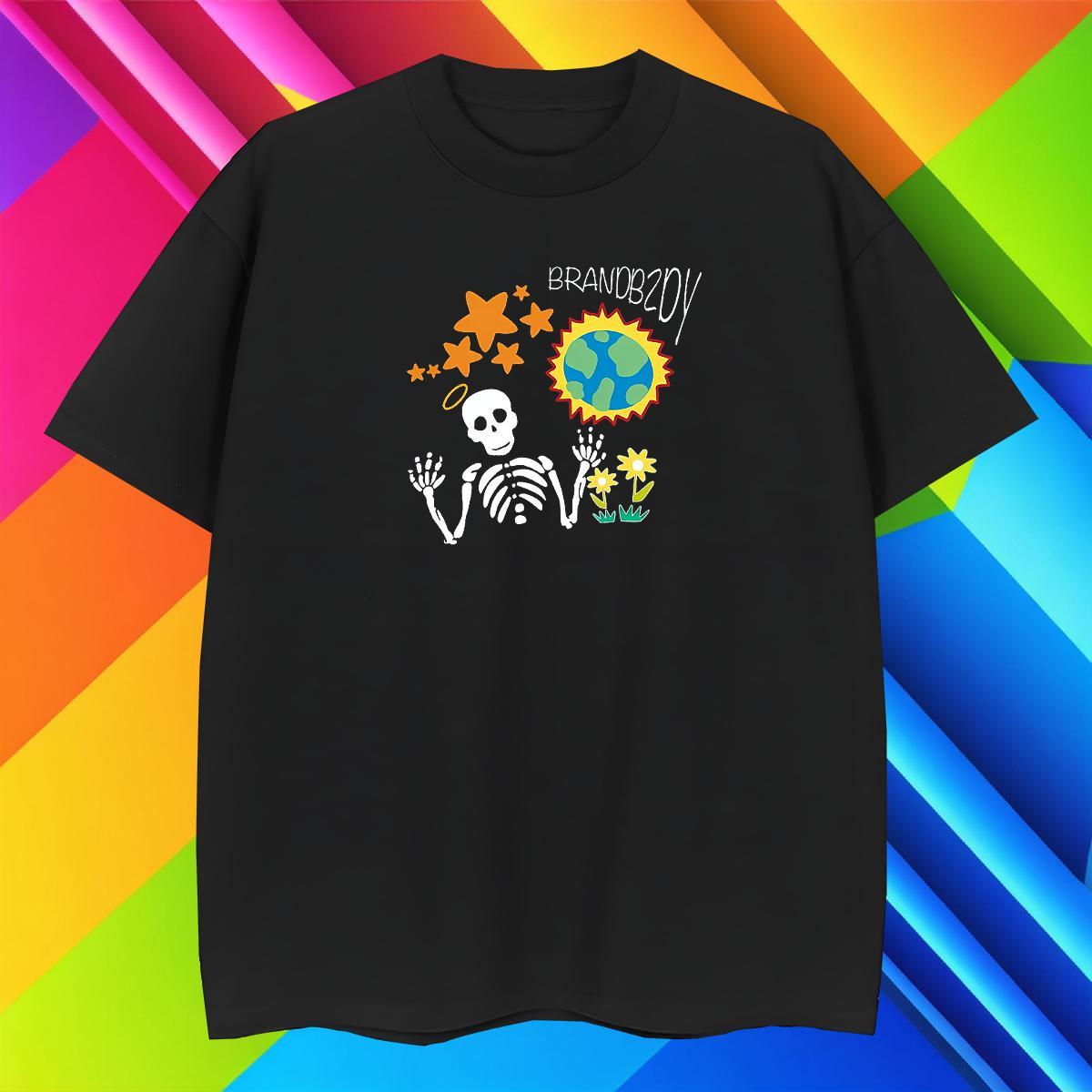 Unisex T-Shirts 230g 100% Cotton flower Sports Casual Custom Cartoon Breathable Short Sleeve Mens Tshirts Classic Top Tees
