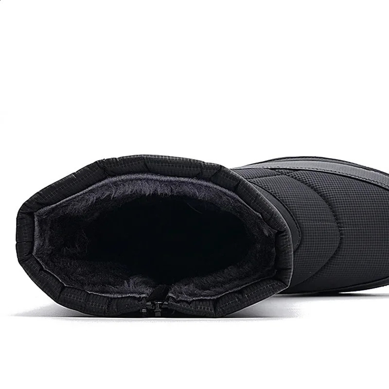 Winter snow boots mens large-sized warm plush long boots waterproof mid calf outdoor Botas durable sports shoes slip on casual shoes 240824