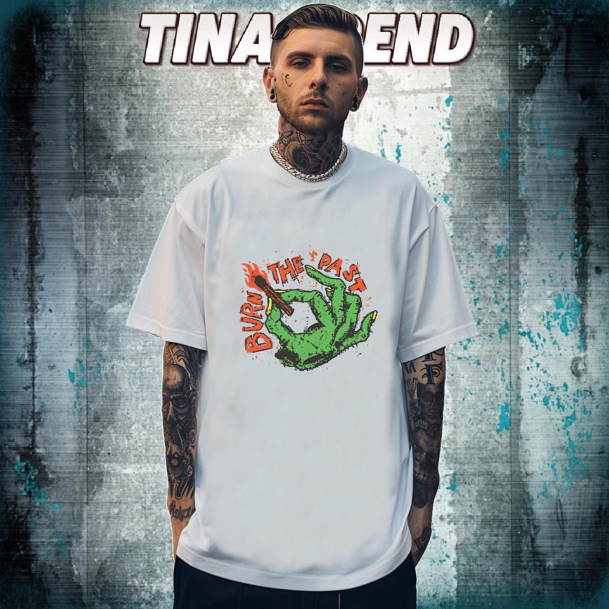 Free Shipping T-Shirts for Men 230g 100% Cotton skull Casual Beach Skull O-Neck Short Sleeve Couples T Shirts 2024 DIY Tops