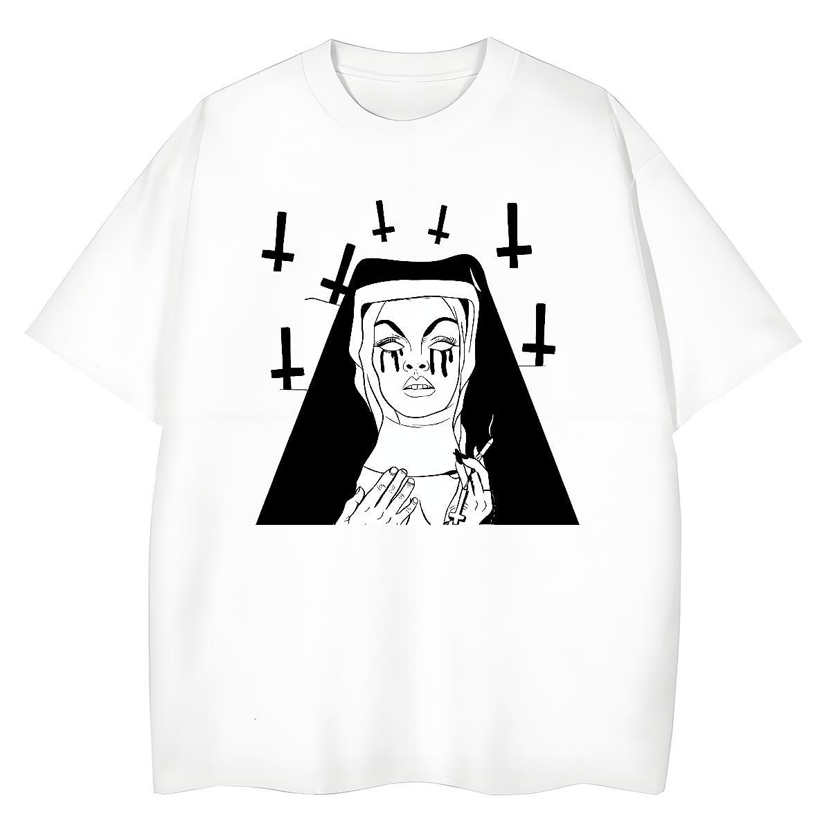 Brand Women Tshirts 230g Cotton nun Street Wear T-Shirts for Women Breathable Custom Print Oversized Top Tees