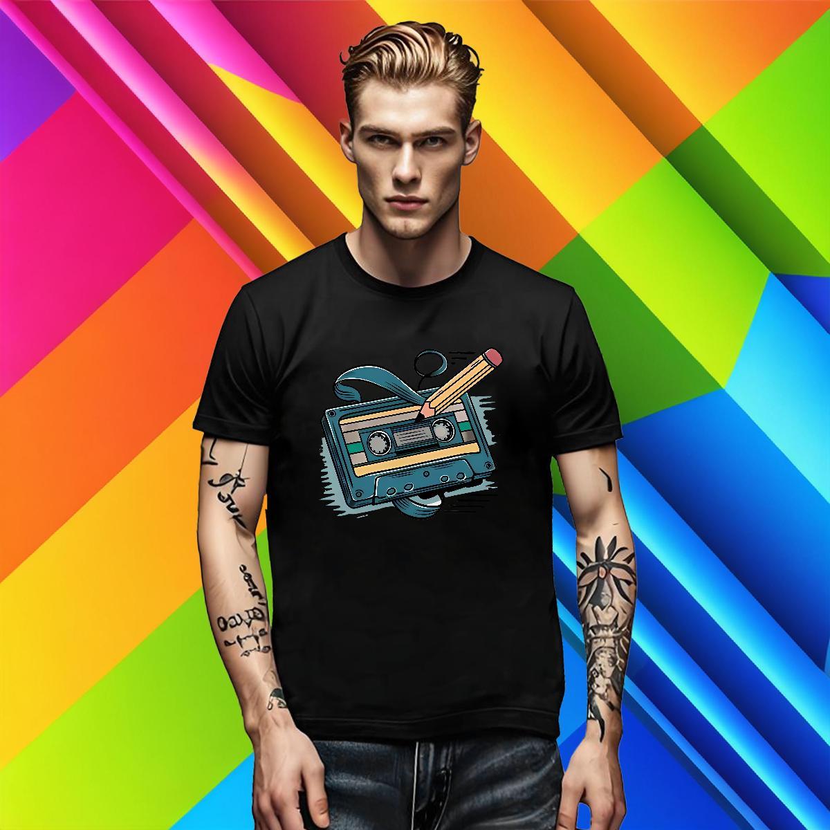 2024 New Men Tshirts radio Outdoor 230g Cotton Top Tees Breathable Crew Neck Cool Design Men T Shirts Custom Big Size