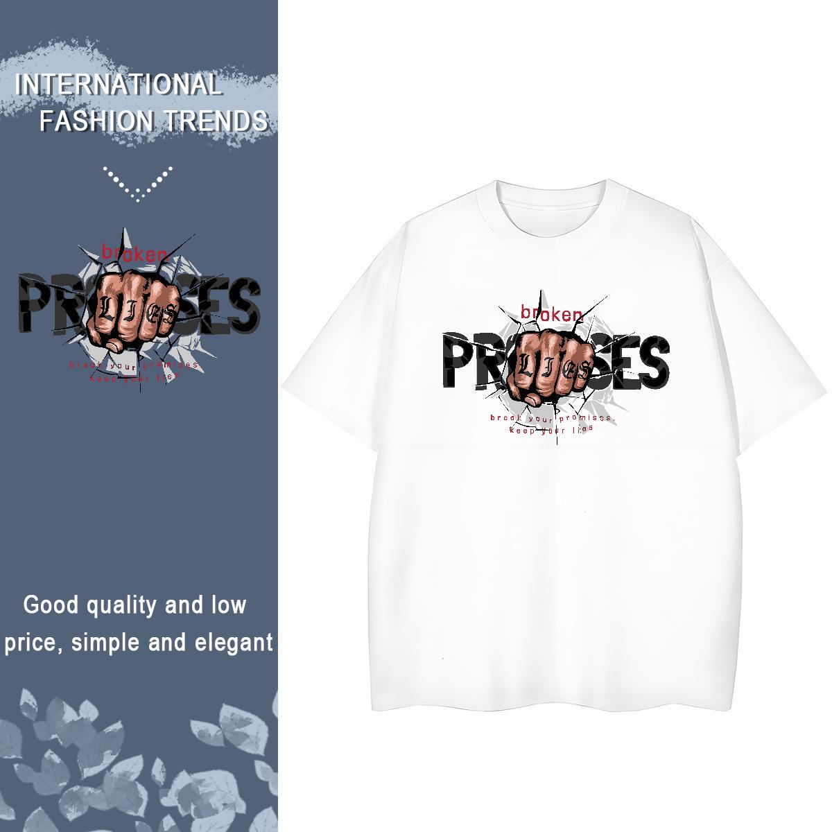 Nice Women Tshirts 230g Pure Cotton letter Summer Casual T Shirts Women Short Sleeve O-Neck DIY Anime Tee Shirt