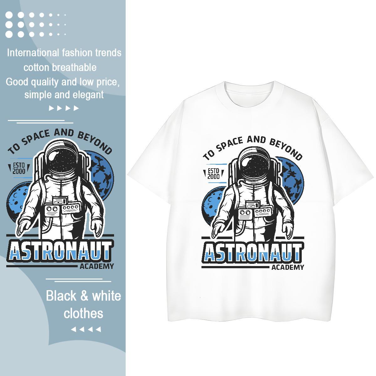 5A Unisex Tshirts 230g 100% Cotton universe Sports Casual T Shirt For Woman Breathable Crew Neck Customized Tee Shirt