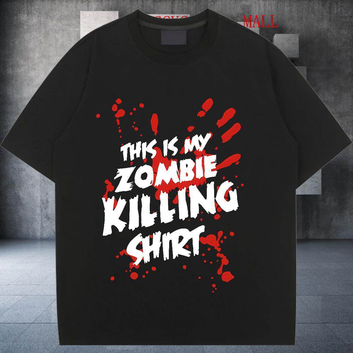 Brand Tshirt for Man Woman 100% Cotton 230g scary Street Wear Woman T Shirts Breathable Custom Print Plus Size Top Tees